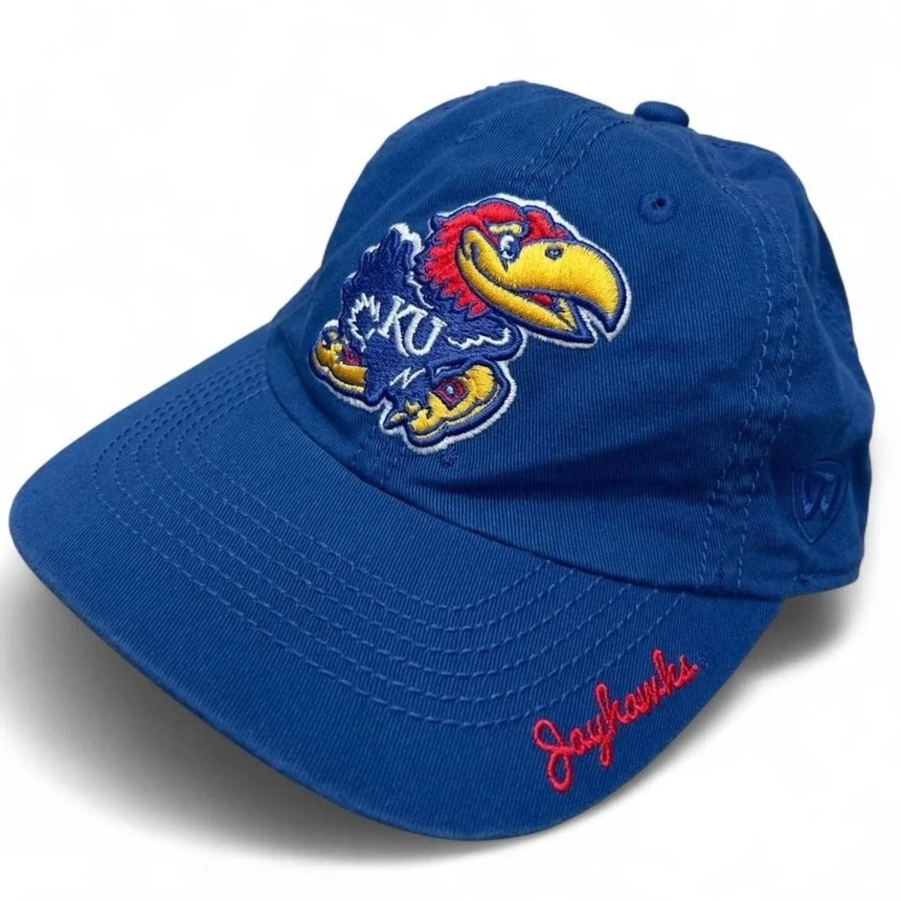 University Of Kansas‎ KU Jayhawks Women's Hat Blue Embroidered Logo Adult Cap